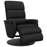 Vidaxl fauteuil verstelbaar met voetensteun kunstleer zwart