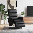 Vidaxl fauteuil verstelbaar met voetensteun kunstleer zwart