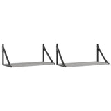 Vidaxl wandschappen 2 st 60x25x25,5 cm bewerkt hout grijs sonoma eiken