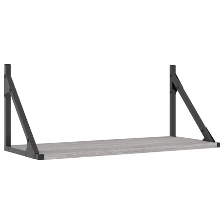 Vidaxl wandschappen 2 st 60x25x25,5 cm bewerkt hout grijs sonoma eiken
