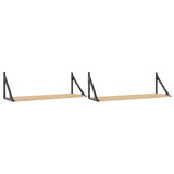 Vidaxl wandplanken 2 st sonoma eiken 80x25x25,5 cm bewerkt hout