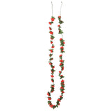 VidaXL Weihnachtsgirlanden mit Blumen 6 Stück 250 cm Frühlingsrot