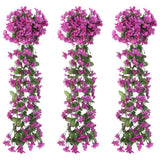 VidaXL Weihnachtsgirlanden mit Blumen 3 Stück 85 cm Hellviolett