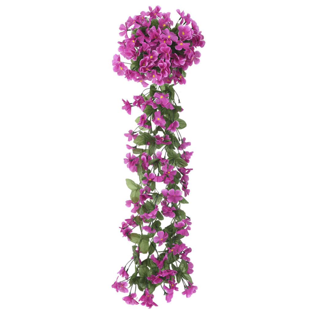 VidaXL Weihnachtsgirlanden mit Blumen 3 Stück 85 cm Hellviolett