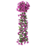 VidaXL Weihnachtsgirlanden mit Blumen 3 Stück 85 cm Hellviolett