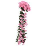VidaXL Weihnachtsgirlanden mit Blumen 3 Stück 85 cm Rosa