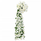 VidaXL Weihnachtsgirlanden mit Blumen 3 Stück 85 cm Weiß