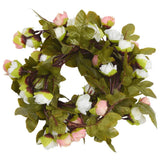 VidaXL Weihnachtsgirlanden mit Blumen 6 Stück 215 cm Champagnerfarben