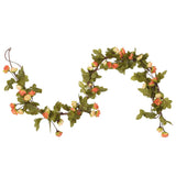 VidaXL Weihnachtsgirlanden mit Blumen 6 Stück 215 cm Sonnenaufgangsrot