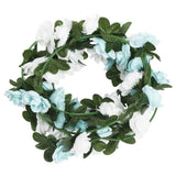 VidaXL Weihnachtsgirlanden mit Blumen 6 Stück 240 cm Blau und Weiß