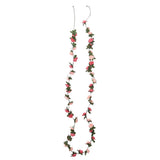 VidaXL Weihnachtsgirlanden mit Blumen 6 Stück 240 cm Rosa