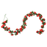 VidaXL Weihnachtsgirlanden mit Blumen 6 Stück 240 cm Rot