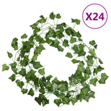 VidaXL Weihnachtsgirlanden Efeu 24 Stk. 200 cm Grün