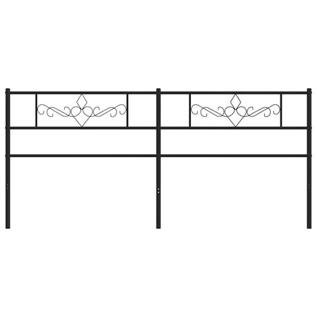 Vidaxl vervangend hoofdbord 193 cm metaal zwart