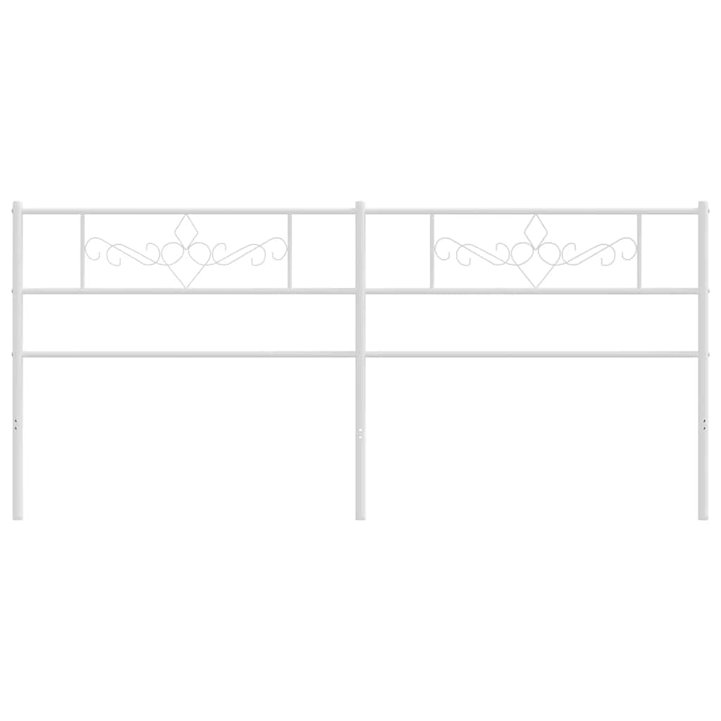 Vidaxl vervangend hoofdbord 193 cm metaal wit