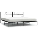 Vidaxl bedframe met hoofdbord metaal zwart 183x213 cm