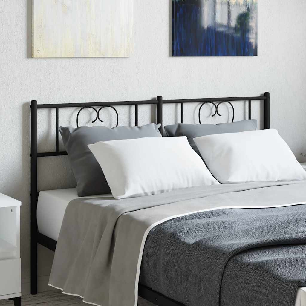 Vidaxl vervangend hoofdbord 140 cm metaal zwart
