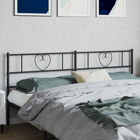 Vidaxl vervangend hoofdbord 193 cm metaal zwart