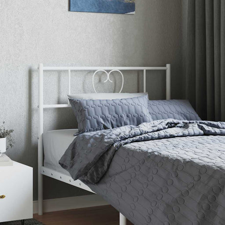 Vidaxl vervangend hoofdbord 75 cm metaal wit
