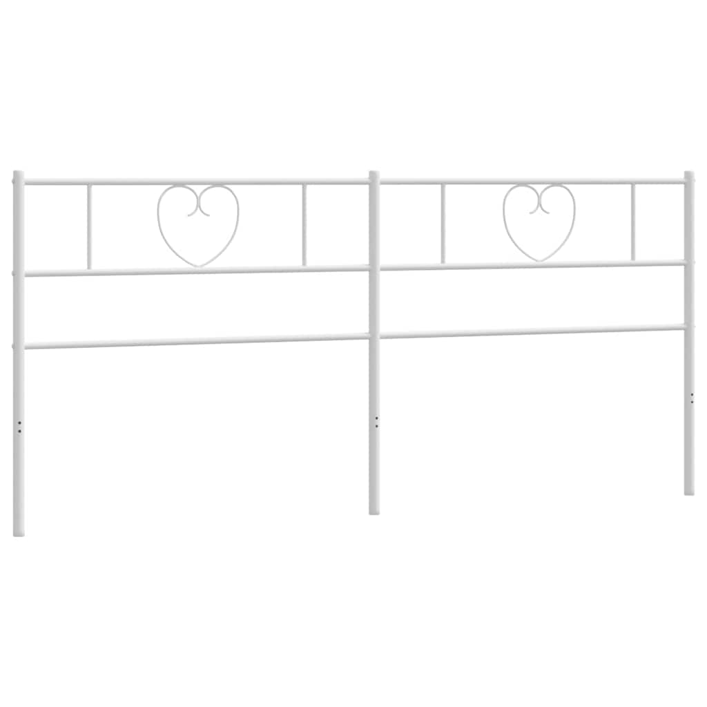 Vidaxl vervangend hoofdbord 200 cm metaal wit