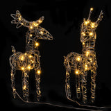VidaXL Weihnachtsdekoration Rentier 6 Stk. 240 LEDs Rattan warmweiß