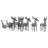 VidaXL Weihnachtsdekoration Rentiere und Schlitten 320 LEDs Rattan warmweiß