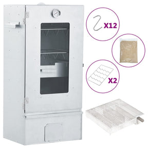 Vidaxl BBQ Smoker mit Kaltrauchgenerator aus verzinktem Stahl
