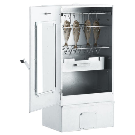 VidaXL BBQ Smoker mit Kaltrauchgenerator aus verzinktem Stahl