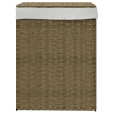 Vidaxl -Waschkorb mit Deckel 46x33x60 cm Poly Rattan