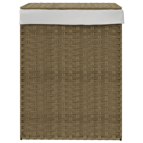 Vidaxl -Waschkorb mit Deckel 46x33x60 cm Poly Rattan