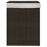 Vidaxl Waschkorb mit Deckel 46x33x60 cm Poly Rattan Dunkelbraun