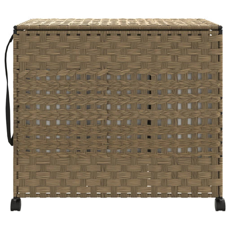 Vidaxl Waschkorb auf Rädern 66x35x60 cm Rattan