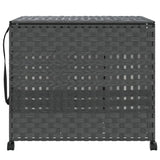 Vidaxl Waschkorb auf Rädern 66x35x60 cm Rattan Grey