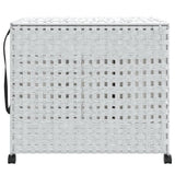 Vidaxl Waschkorb auf Rädern 66x35x60 cm Rattan Weiß
