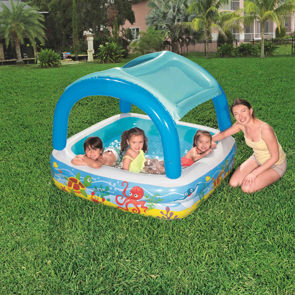 Bestway Spielbecken mit Überdachung 140x140x114 cm blau 52192