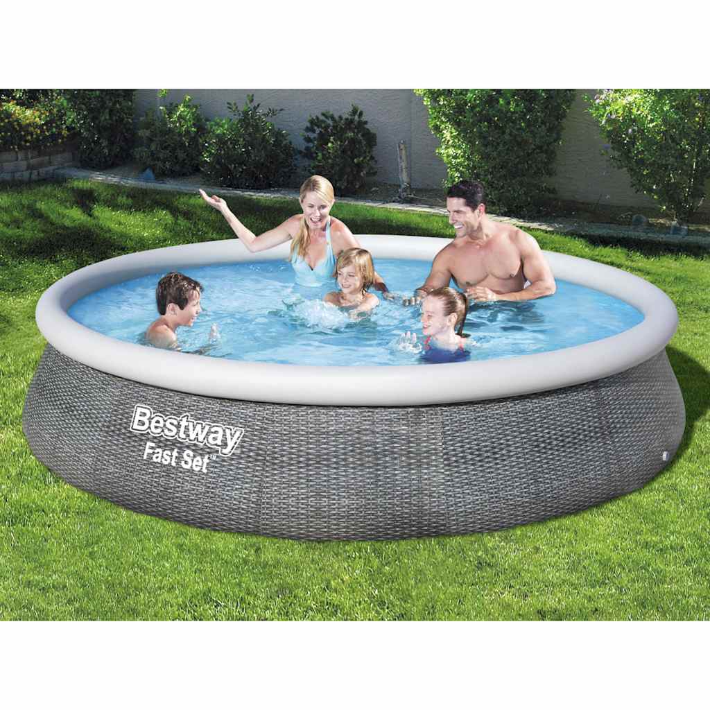 Bestway Fast Set Schwimmbadset mit Pumpe aufblasbar 396x84 cm