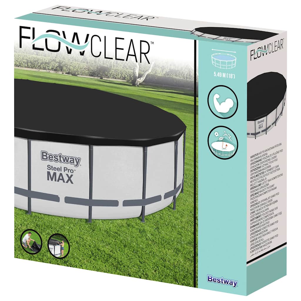 Bestway Flowclear Poolabdeckung Schnellset 555 cm