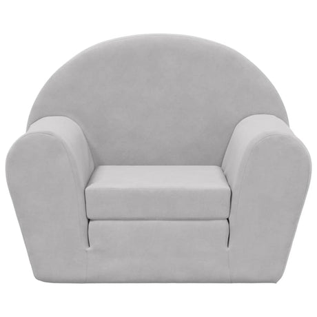 Vidaxl kinderslaapbank zacht pluche lichtgrijs