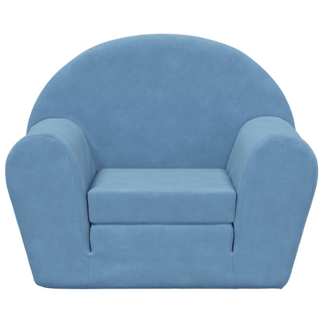 Vidaxl kinderslaapbank zacht pluche blauw