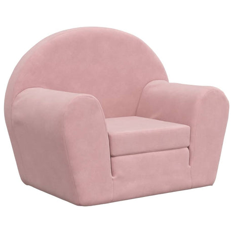 Vidaxl kinderslaapbank zacht pluche roze