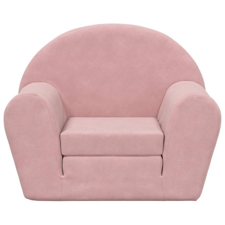 Vidaxl kinderslaapbank zacht pluche roze