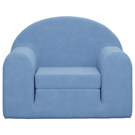 Vidaxl kinderslaapbank zacht pluche blauw