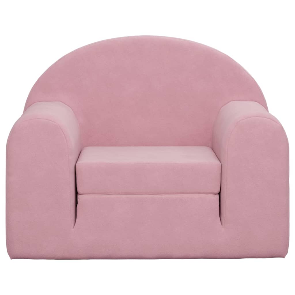 Vidaxl kinderslaapbank zacht pluche roze