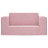Vidaxl kinderslaapbank 2-zits zacht pluche roze