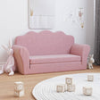 Vidaxl kinderslaapbank 2-zits zacht pluche roze