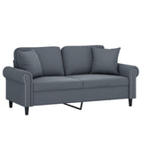 Vidaxl tweezitsbank met sierkussens 140 cm fluweel donkergrijs