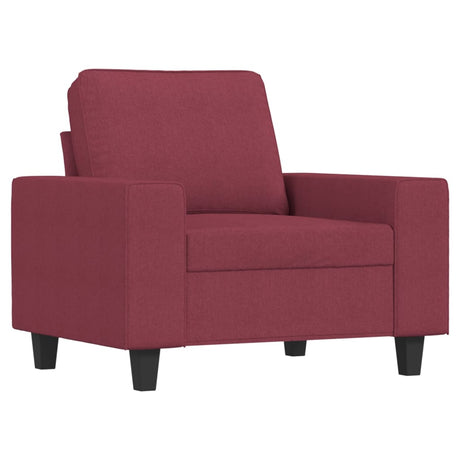 Vidaxl fauteuil met voetenbank 60 cm stof wijnrood