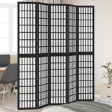 Vidaxl kamerscherm met 5 panelen massief paulowniahout zwart
