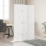 Vidaxl kamerscherm met 3 panelen massief paulowniahout wit