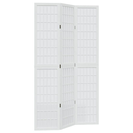 Vidaxl kamerscherm met 3 panelen massief paulowniahout wit
